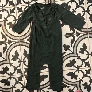 Rags to Raches Dark Green Kids One Piece
